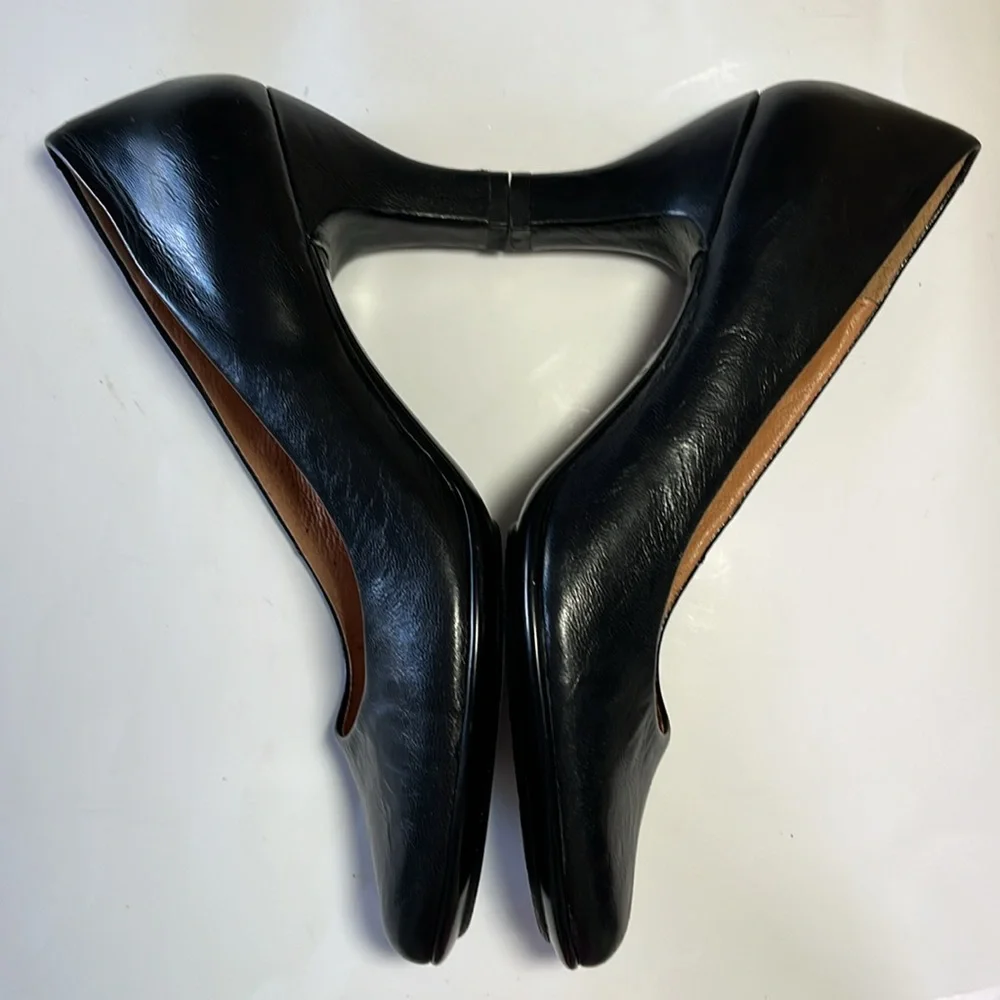 Sofft Samy woman’s black leather pump kitten wrapped heel arch support sz8 - Picture 9 of 14